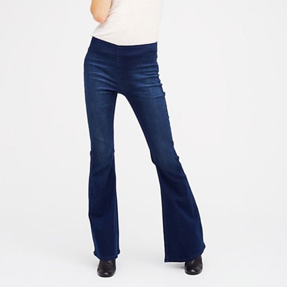 Free People Penny Pull on Flare Jeans